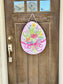 Floral Easter Egg PVC Door Hanger