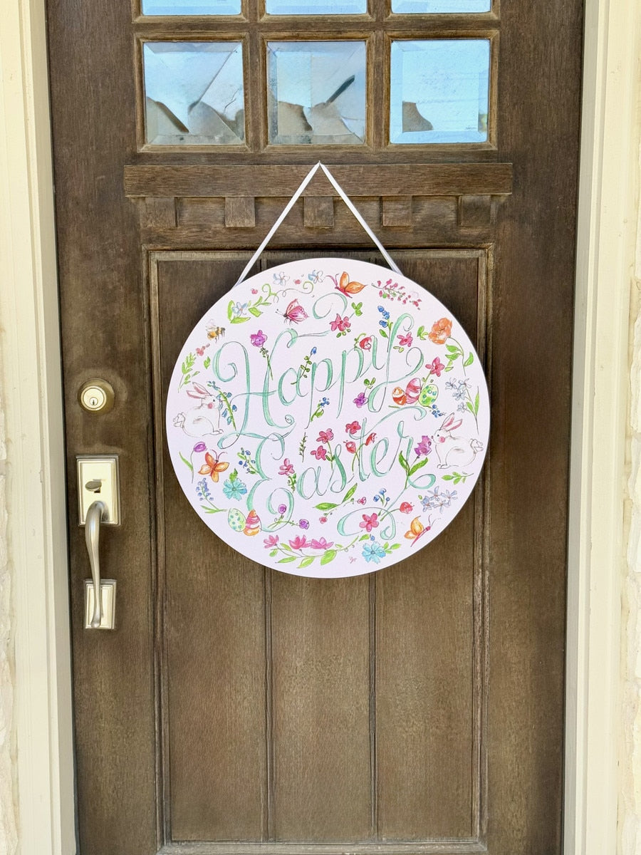Happy Easter Door Hanger -PVC