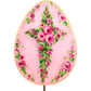 Pink Roses Cross on Egg