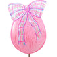 Pink Egg w/Plaid Bow Yard