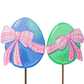 Periwinkle & Green Eggs w/Plaid Bows (2 Sizes)