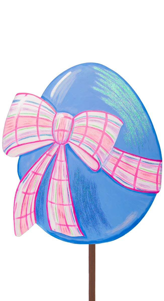 Periwinkle & Green Eggs w/Plaid Bows (2 Sizes)