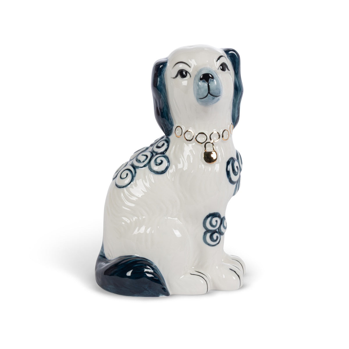 Porcelain Staffordshire Dogs Figurines - Navy Blue (2 Styles)