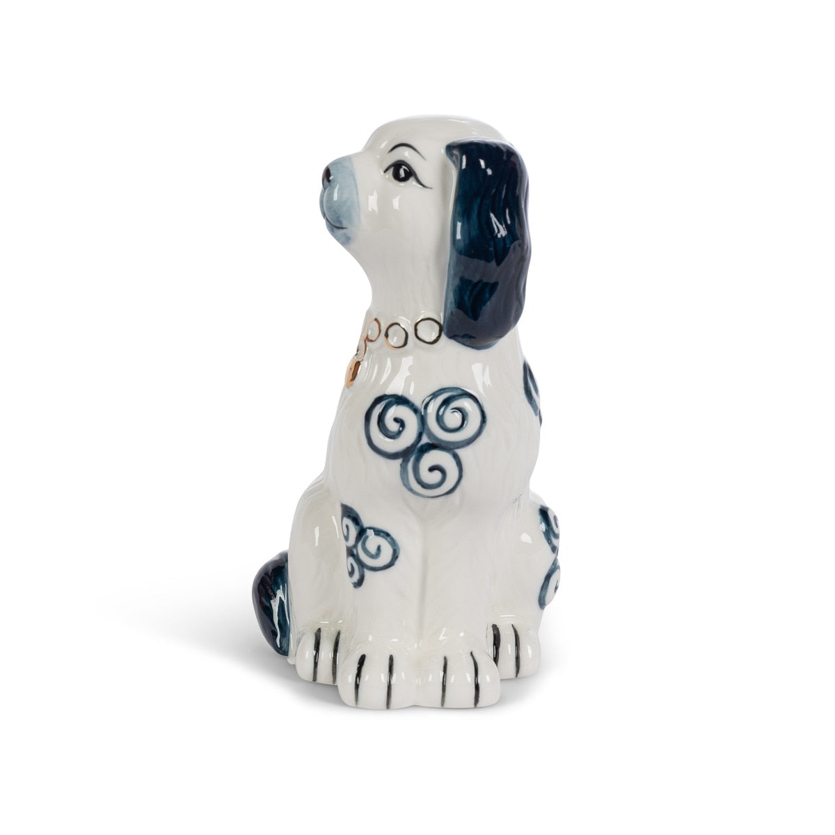 Porcelain Staffordshire Dogs Figurines - Navy Blue (2 Styles)