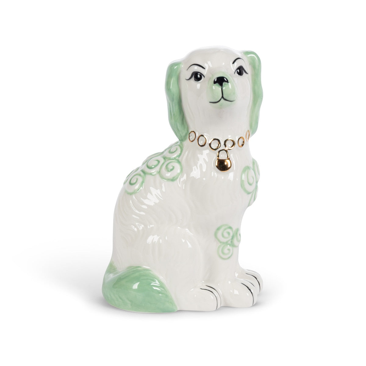 Porcelain Staffordshire Dogs Figurines - Smoke Green (2 Styles)