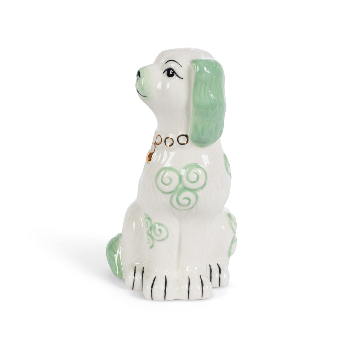 Porcelain Staffordshire Dogs Figurines - Smoke Green (2 Styles)