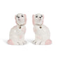 Porcelain Staffordshire Dogs Figurines - Pink (2 Styles)