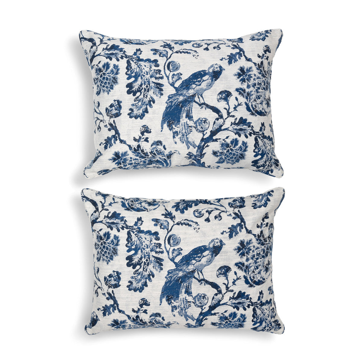 Estate Pillows, Bluebird Toile, Set of 2