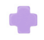Signature Cross Stud Earrings - Purple