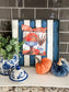 Mini Gallery Blue Bowl of Velvet Pumpkins