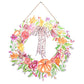 Rose & Pumpkin Wreath PVC Door Hanger