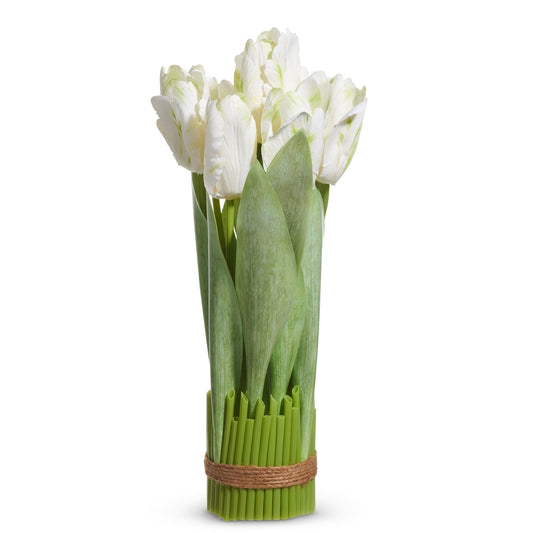 White Tulip Arrangement Drop In - 17"