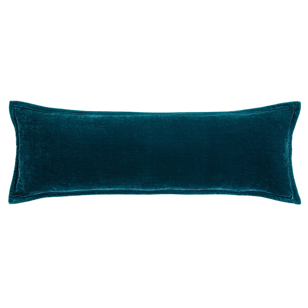 STELLA FAUX SILK VELVET LONG LUMBAR PILLOW