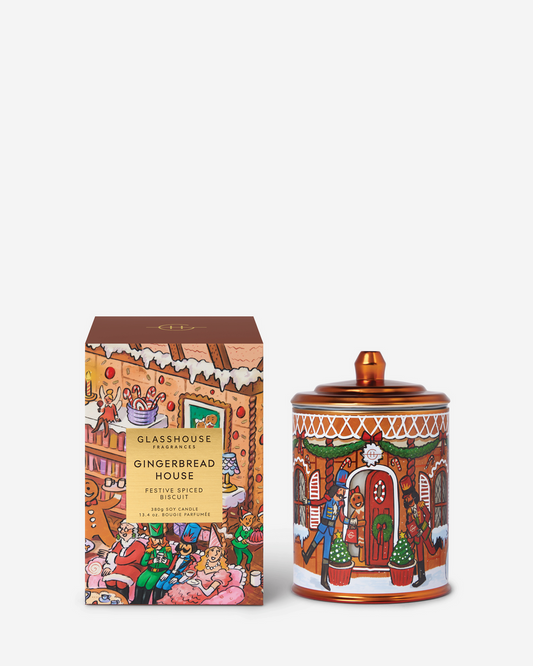 Glasshouse Christmas Candle - Gingerbread House