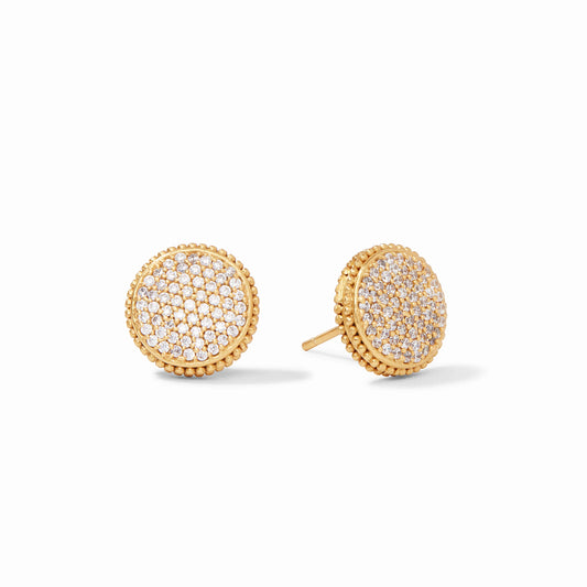 Fleur-de-Lis Pavé Stud Earring