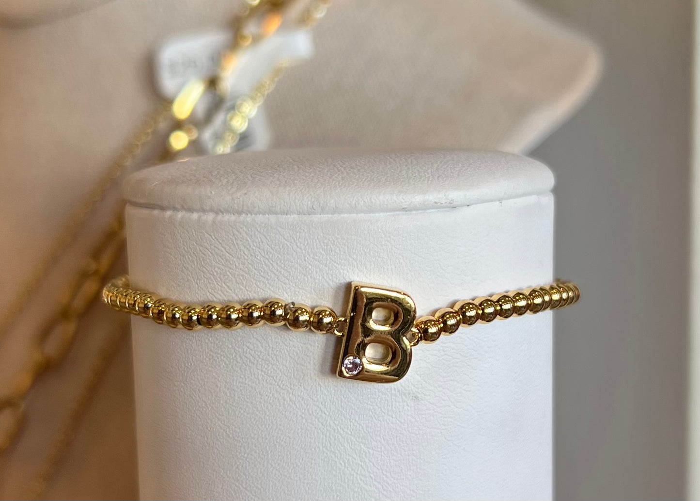 Kids Letters of Gold Initial Bracelet