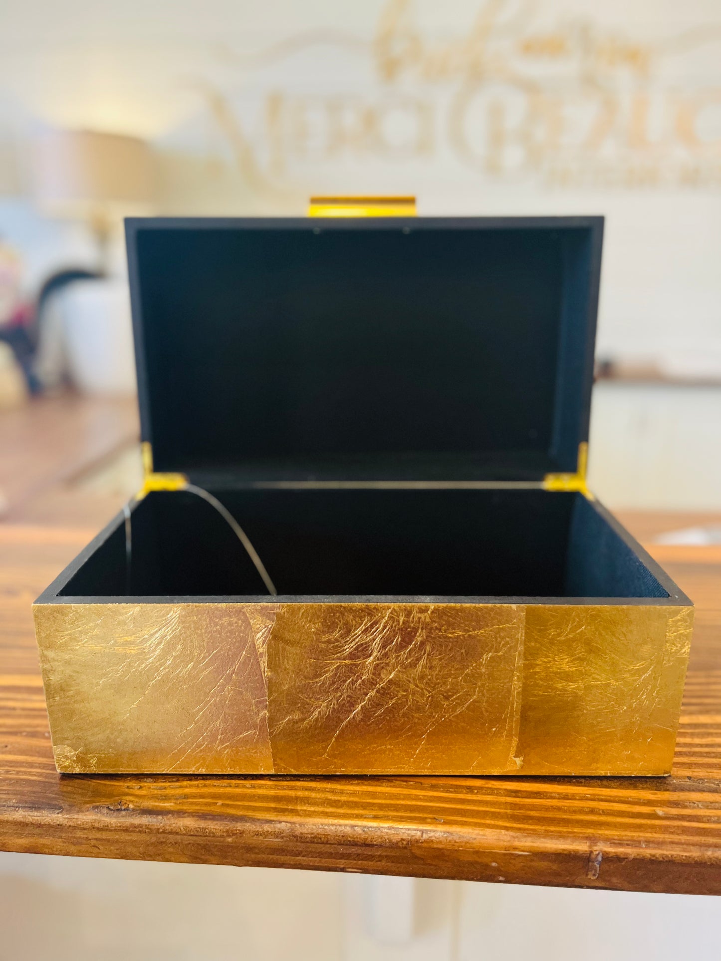 Gold Wood Glam Box