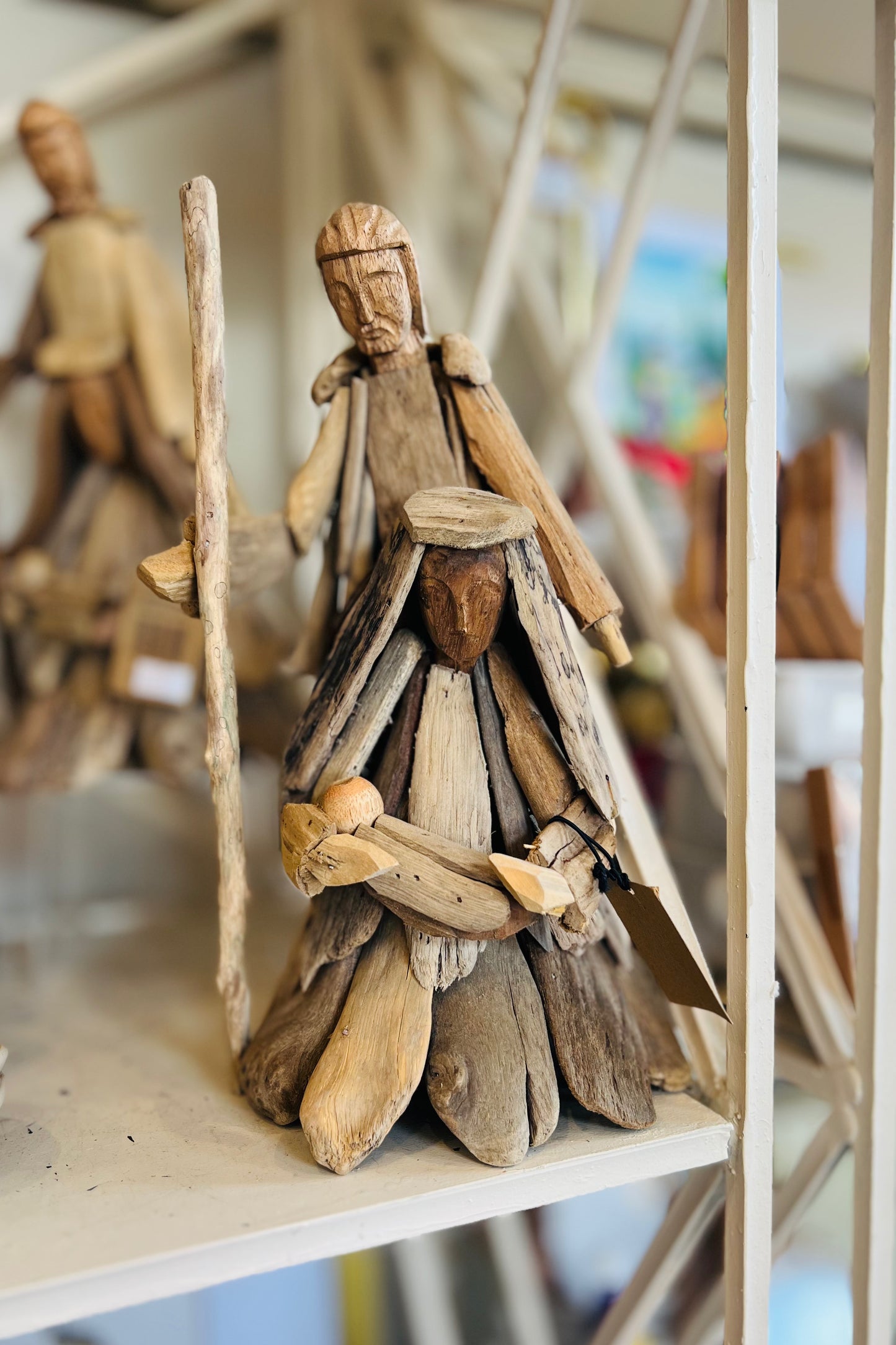 Handmade Driftwood Holy Family (Each One Will Vary)