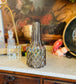 Smoked Glass Gold Diamond Embossed Bottle Neck Vases (2 Sizes)