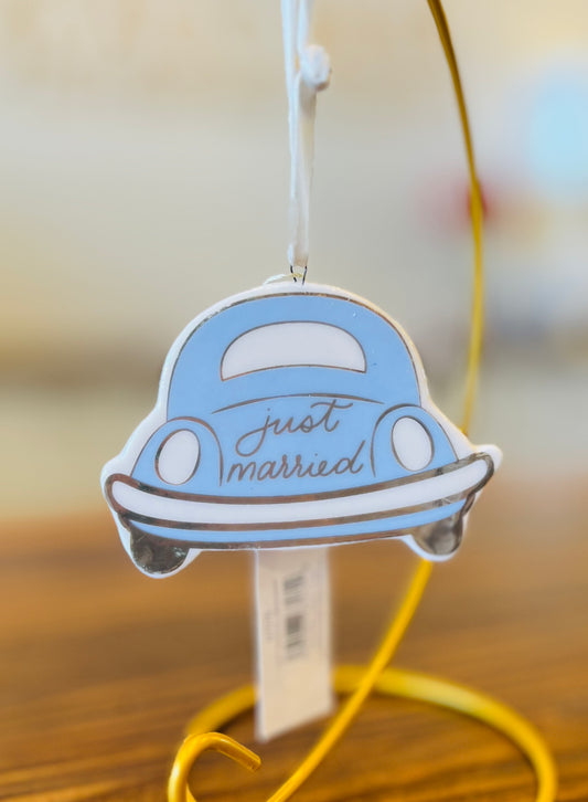 Just Married Christmas Ornament