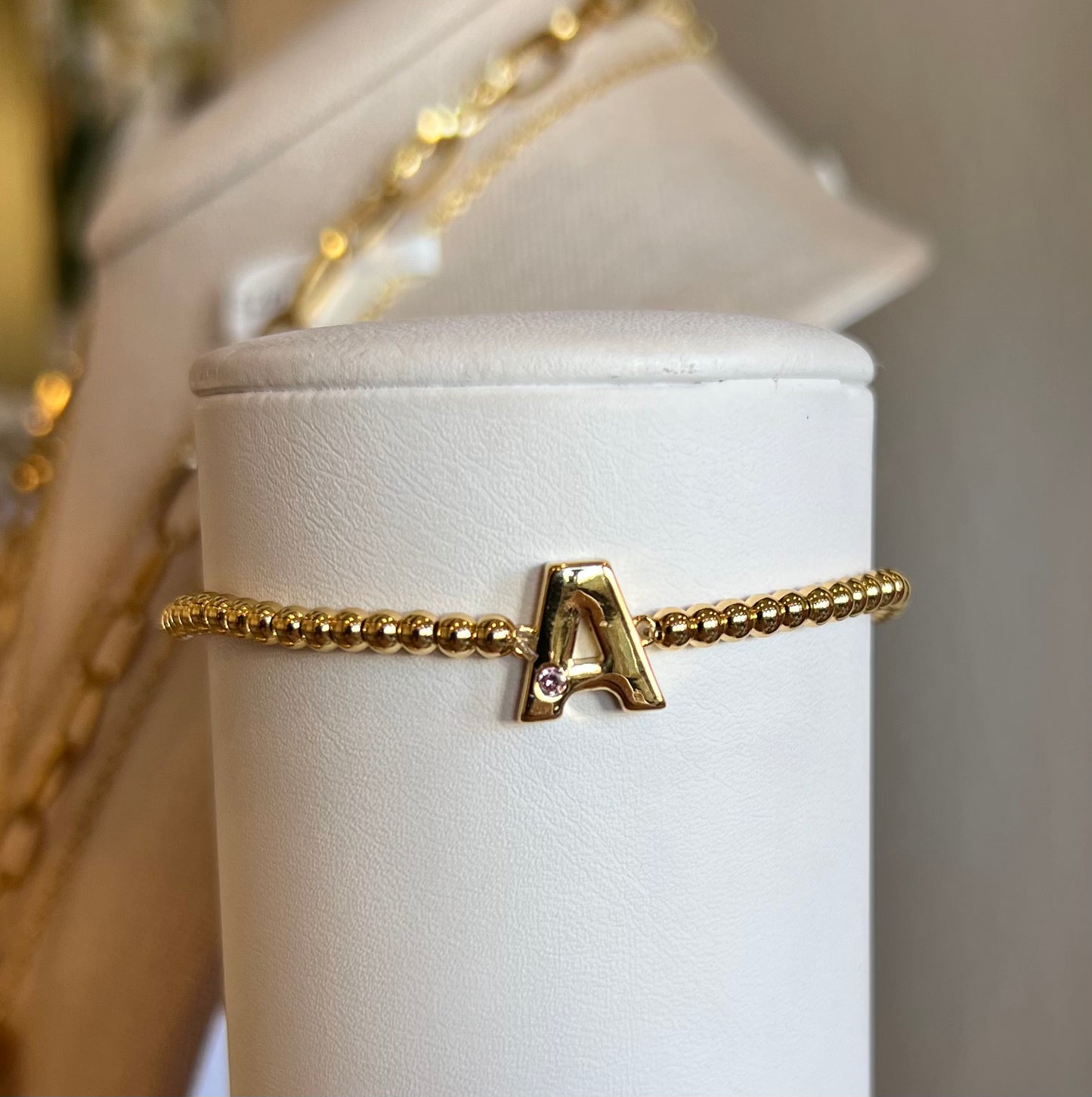 Kids Letters of Gold Initial Bracelet