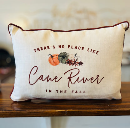 City In The Fall Pillow + Accent Piping Paprika (2 Styles)