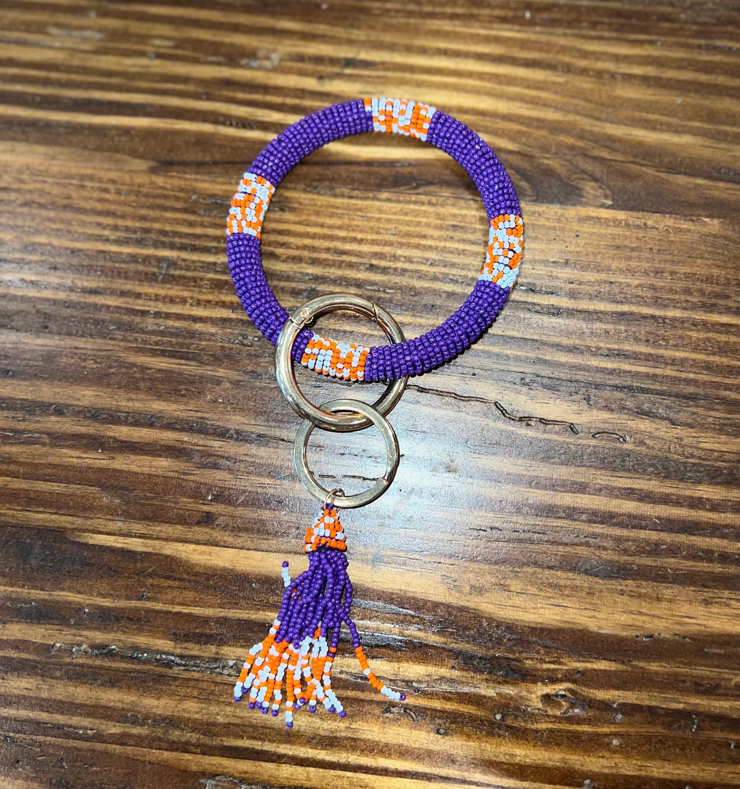 Purple and Orange Bangle Key Ring