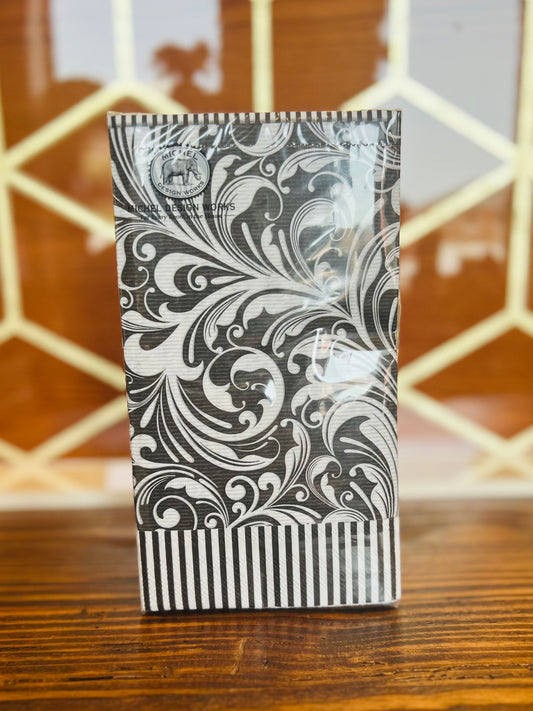 Black Florentine Hostess Napkin