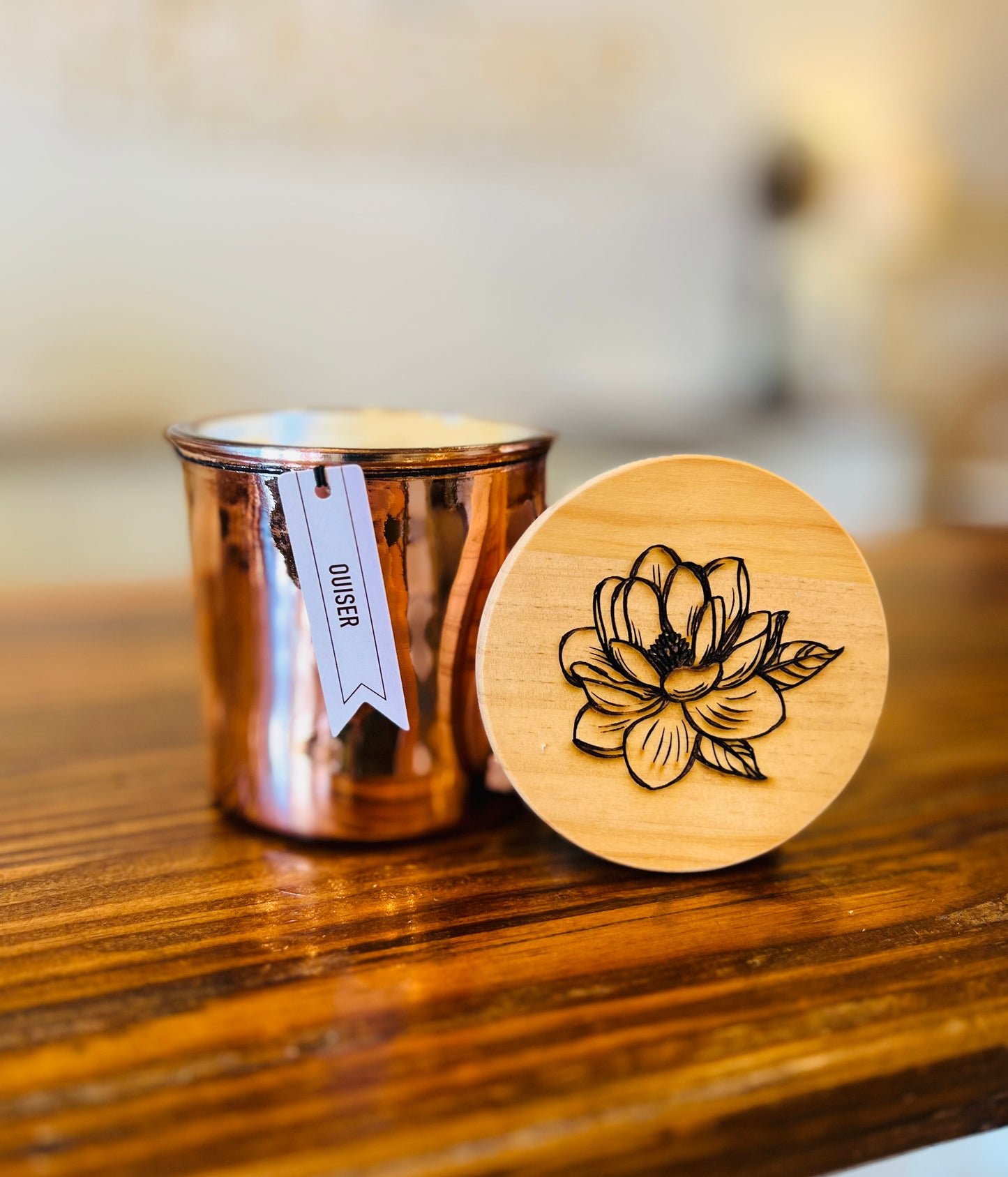 Ouiser Rose Copper Candle - 14oz