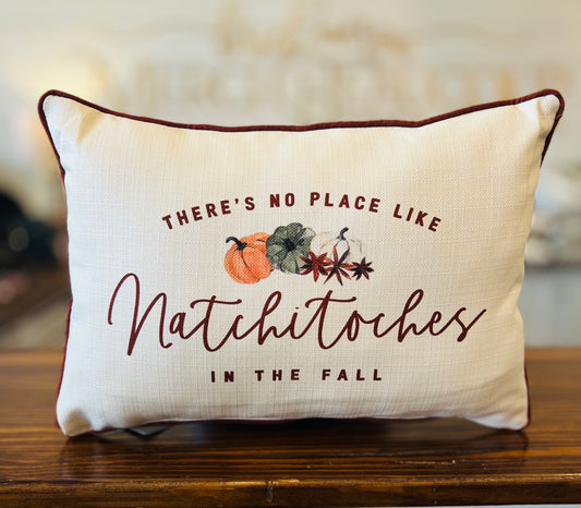 City In The Fall Pillow + Accent Piping Paprika (2 Styles)