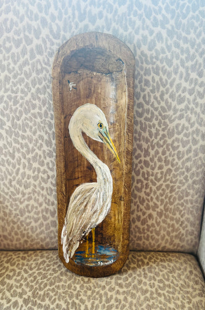Dough Bowl w/ Painted Pelican (3 Styles)