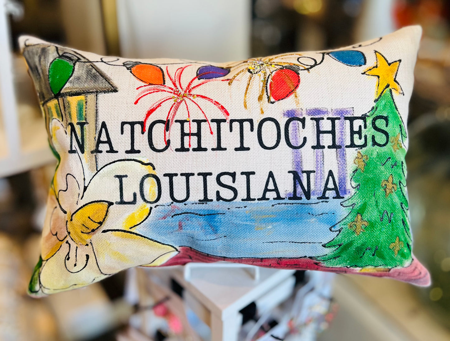 Custom Natchitoches Lumbar Pillows 18x12