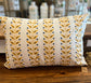 Cotton Printed Lumbar Pillow w/French Knots