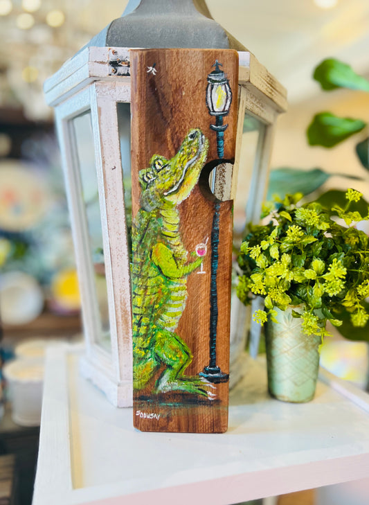 Hand Painted Alligator on Old Barn Wood (3 Styles)