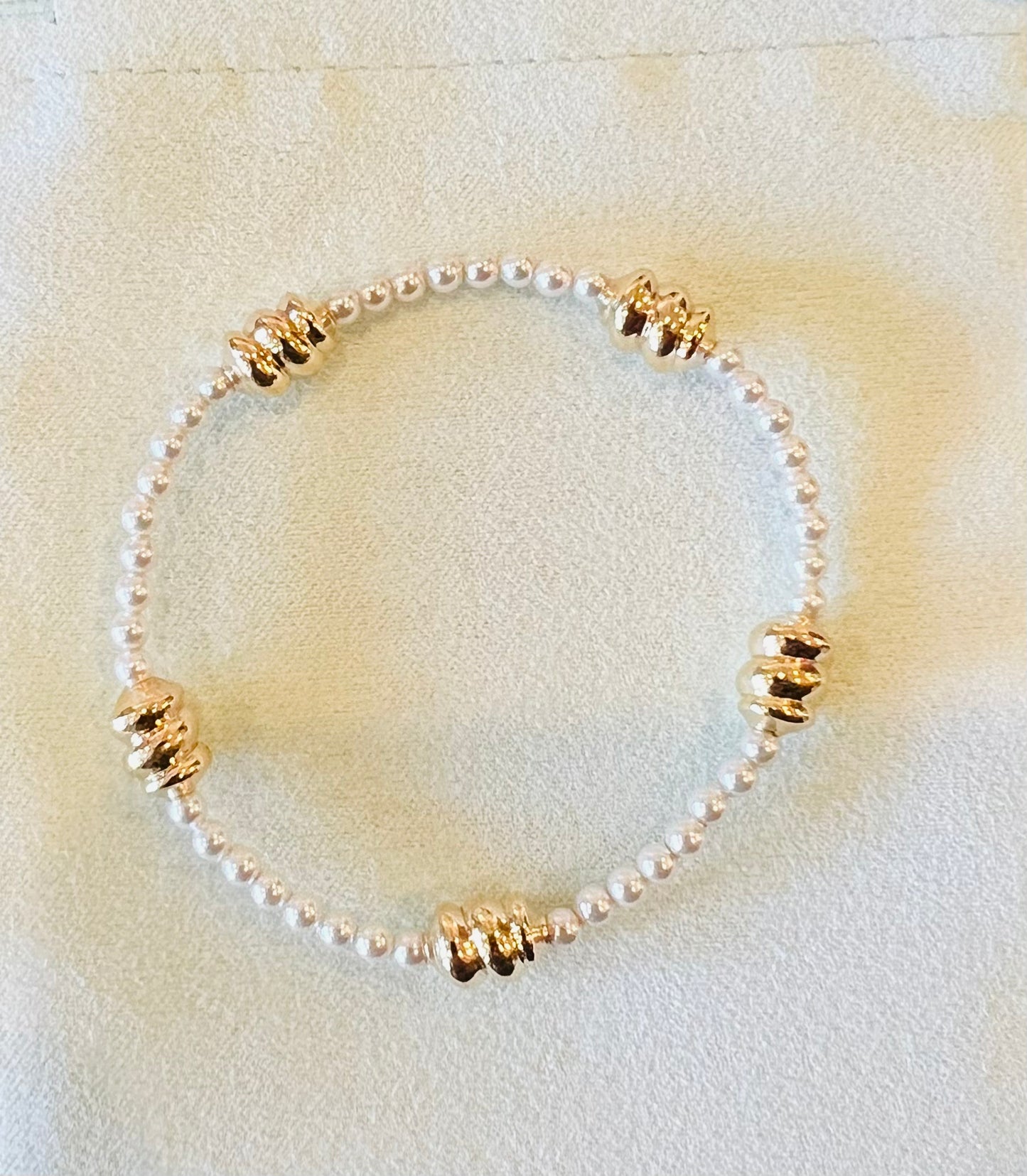 Admire Gold 3mm Pearl Bracelet