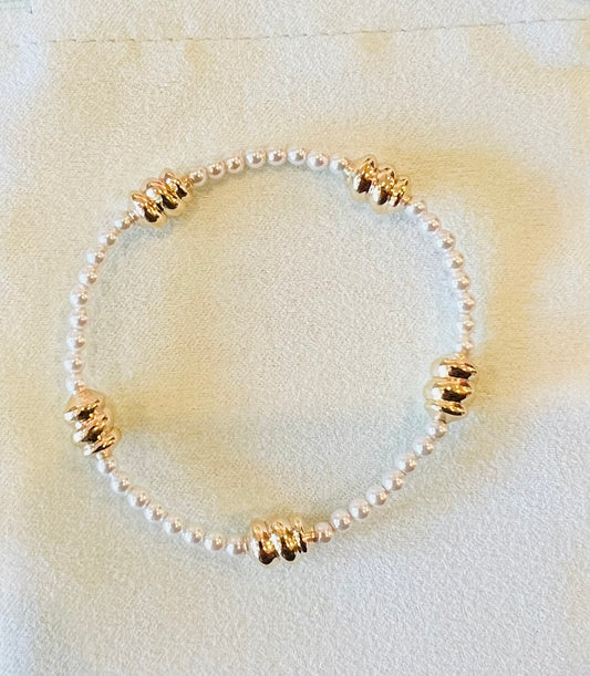 Admire Gold 3mm Pearl Bracelet