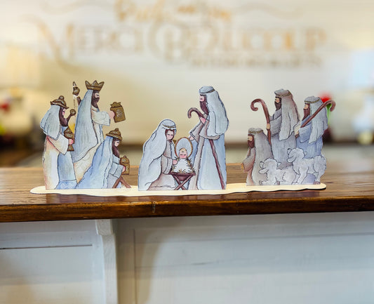 Holy Family, Shepards & Kings Mantle