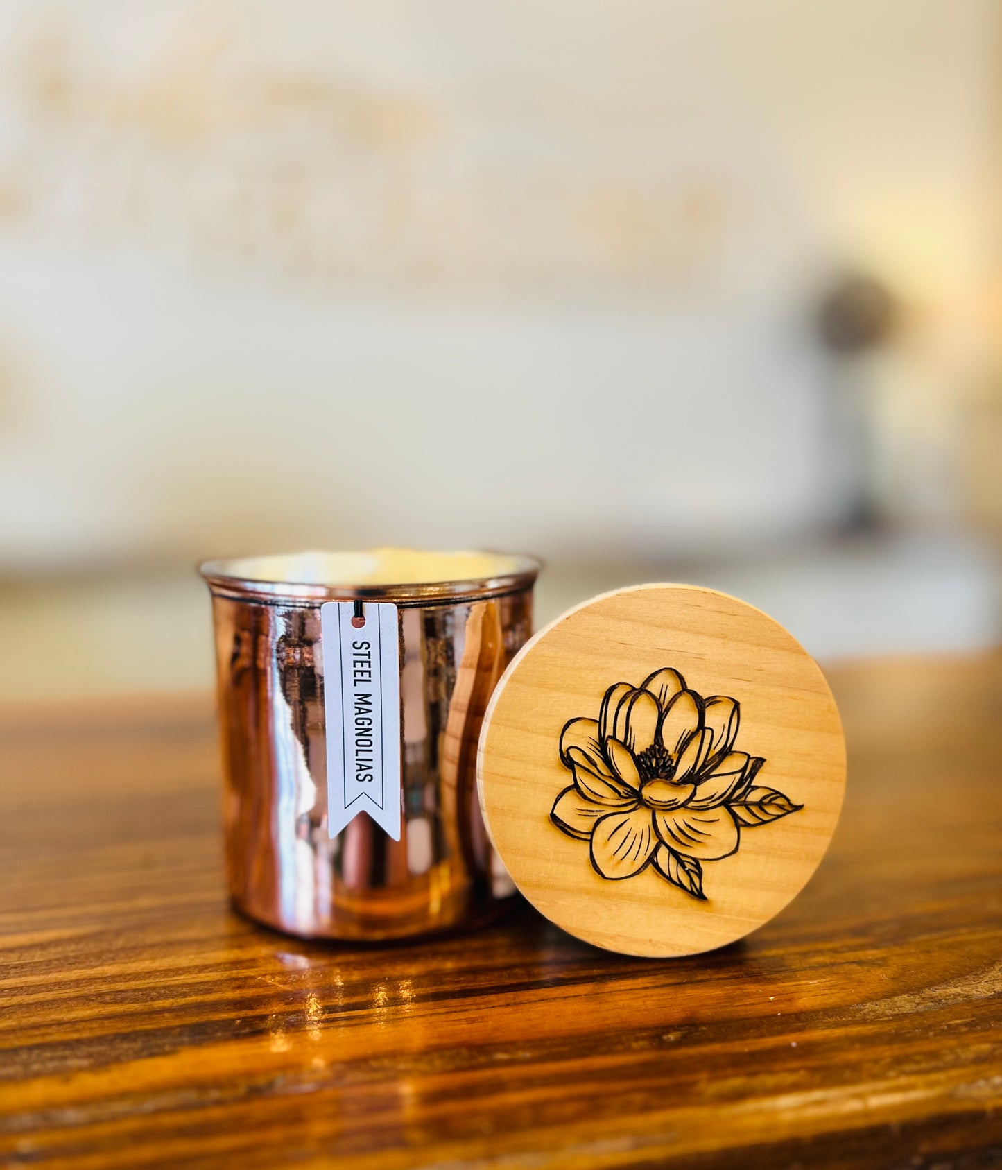 Steel Magnolia Rose Copper Candle - 14oz