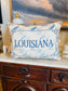 Painted Heron Pattern Hometown Pillow - Louisiana - Sand Piping