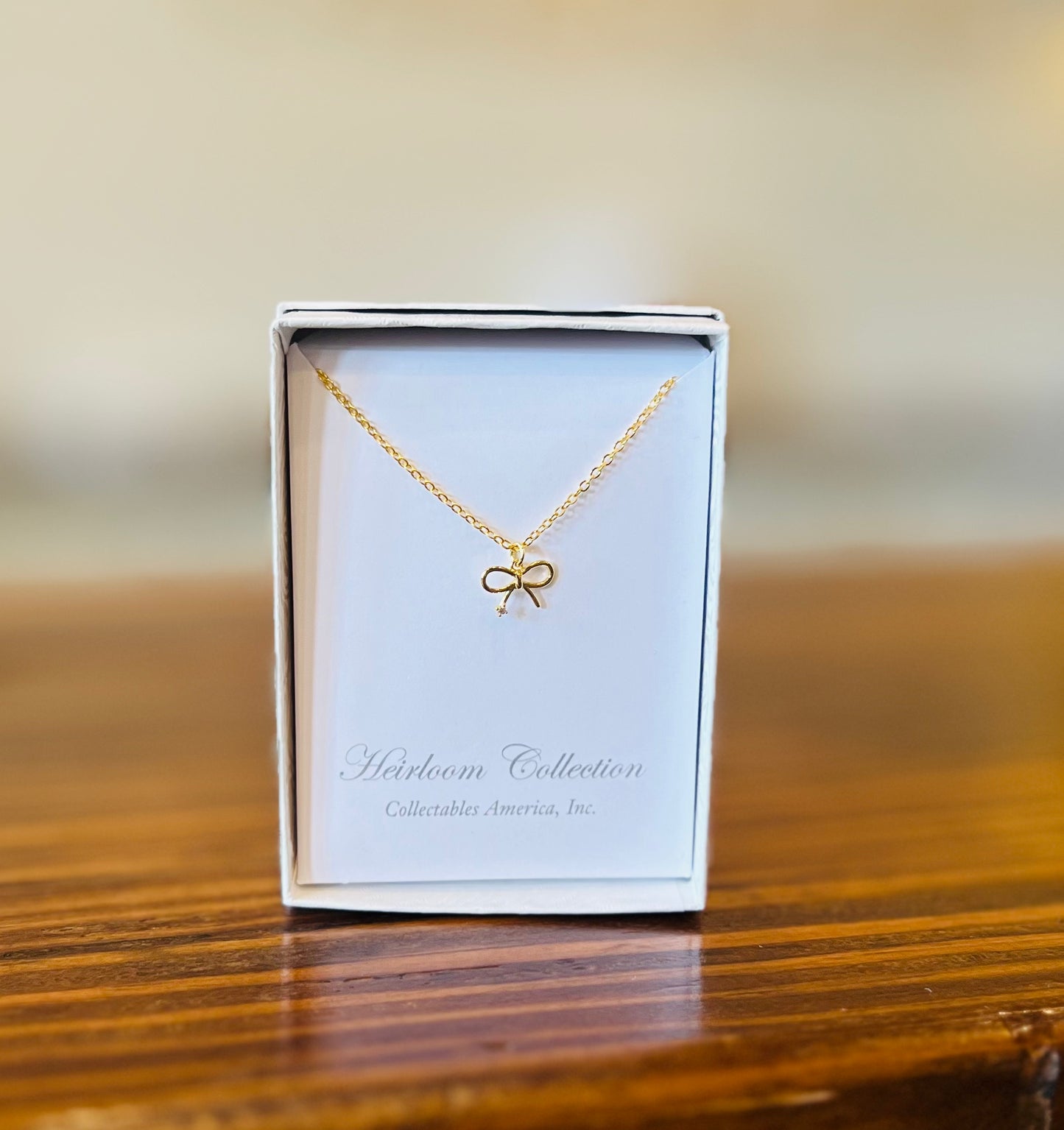 Quality CZ Bow Necklace