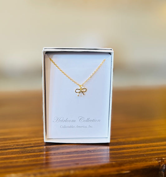 Quality CZ Bow Necklace