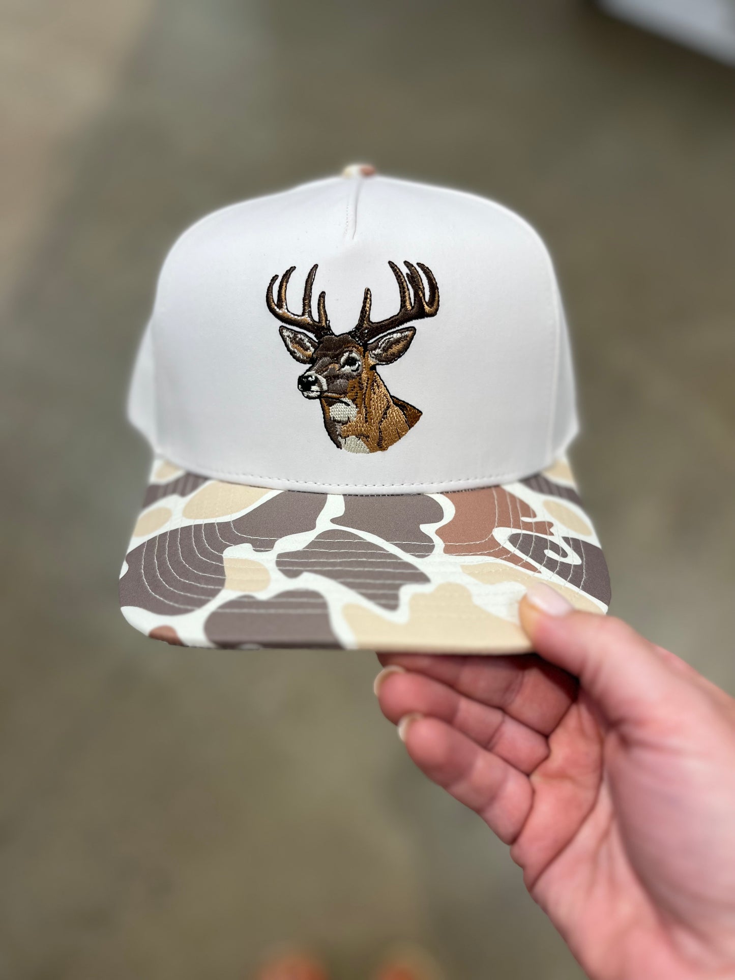 Outdoor Embroidered Camo Hat - Deer