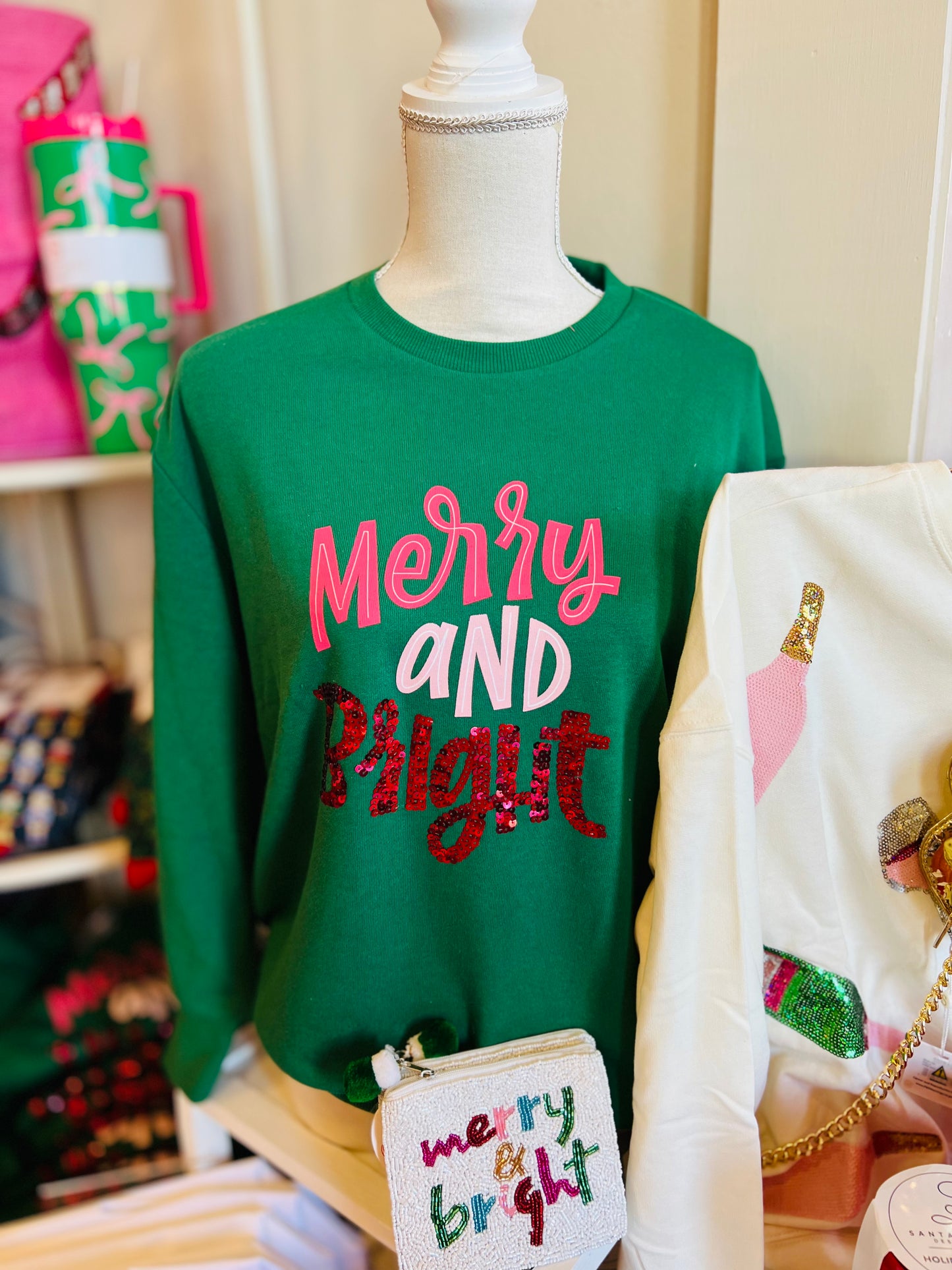 Merry & Bright Sequin Sweatshirt