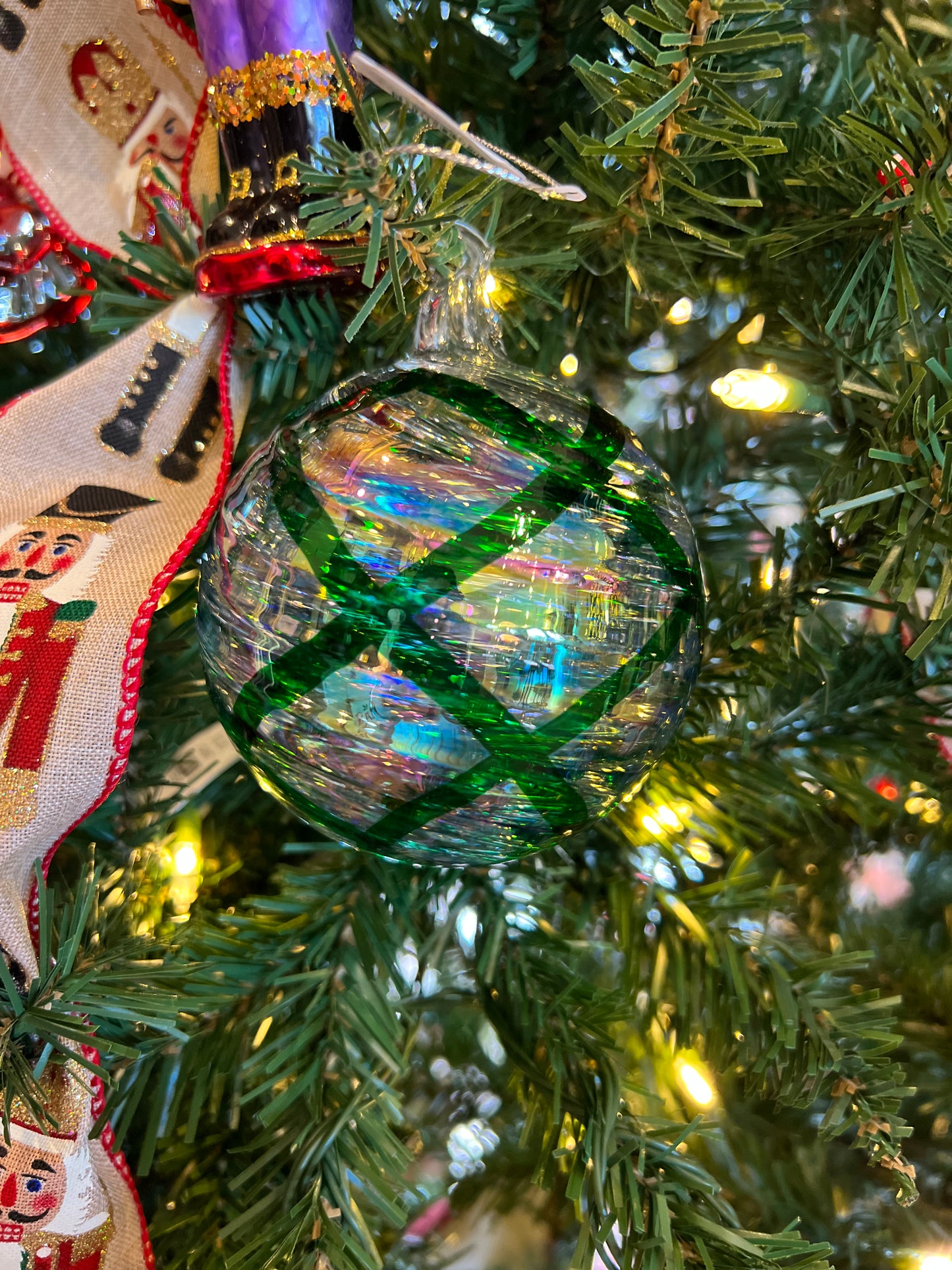 Stripe Glass Ball Ornament