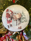 Santa and Animal Disc Iron Ornament