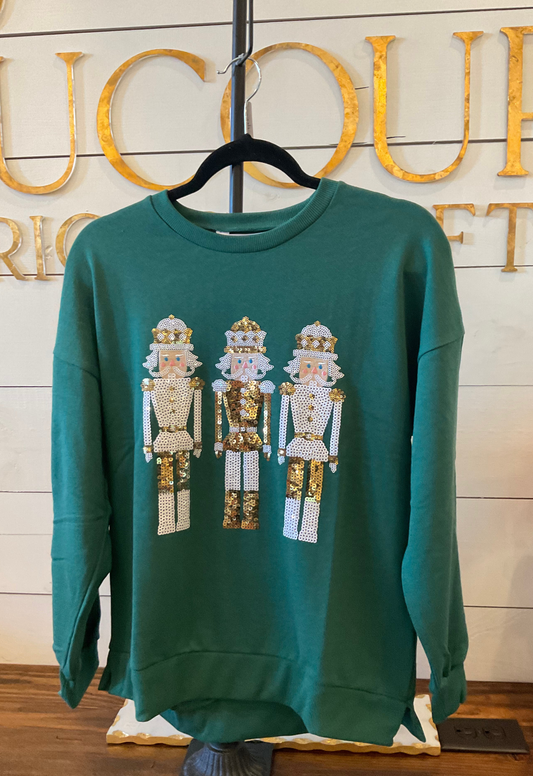 Alpine Nutcracker Sequin Sweatshirt