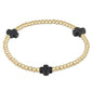 Signature Cross Gold Pattern 3mm Bead Bracelet