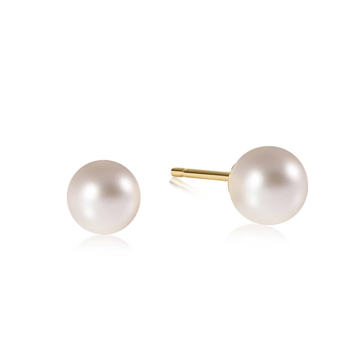 Classic 8mm Ball Stud - Pearl Earrings