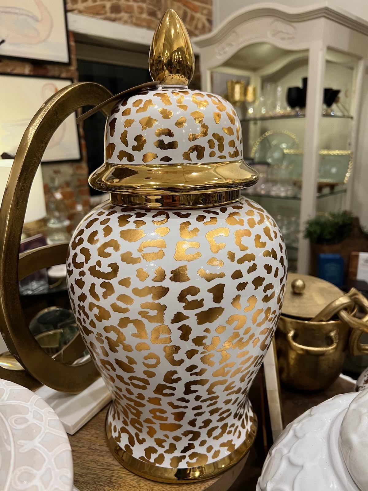 Leopard Print Ginger Jar Large