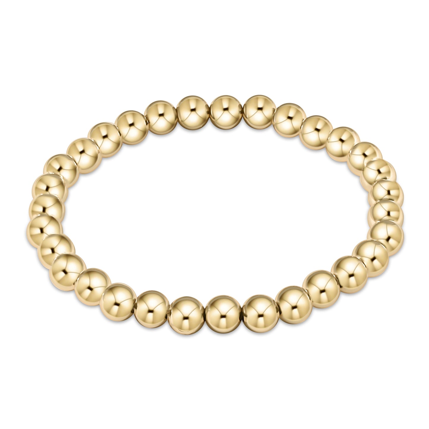 Classic Gold 6mm Bead Bracelet - Extends